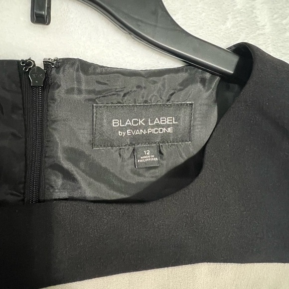 EVAN PICONE Colorblock Sleeveless Dress - Black, Gray, and Red - Picture 6 of 7